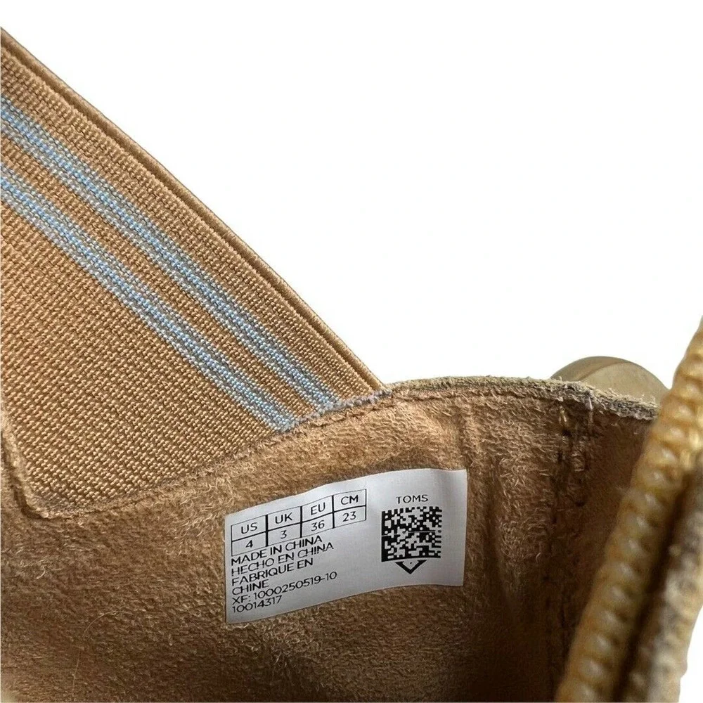 Toms Kids Leilani Light Beige Suede Bootie Size‎ 4
